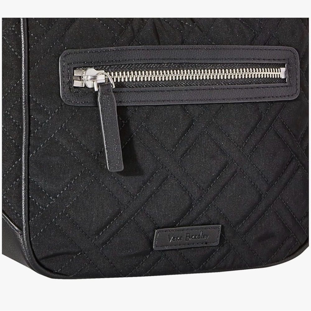 Vera Bradley Mini Vivian Crossbody Black Quilted Lightweight Everyday Bag - Picture 2 of 14